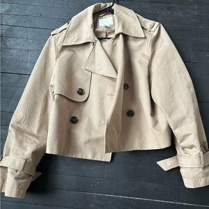 Women's cropped trench Double-Breasted Jacket